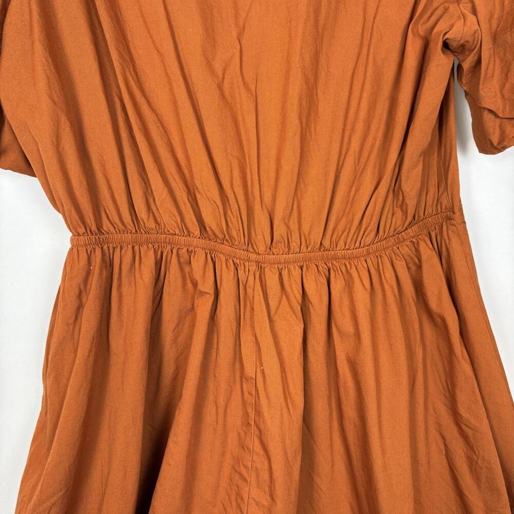 Macy's And Now This Orange Cutout Fit & Flare Bubble Sleeve Dress Size: Large - Picture 6 of 8